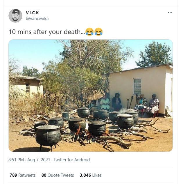 Vick vancevika 10 mins after your death. 8.51 pm aug twitter for android 789 ret