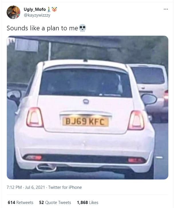 Ugly_mofo kayzywizzzy sounds like a plan to me dj69kfc 7.12 pm jul 6, twitter fo