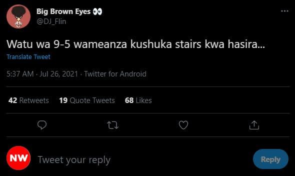Big brown eyes 09 dj_flin watu wa 95 wameanza kushuka stairs kwa hasira_ transla