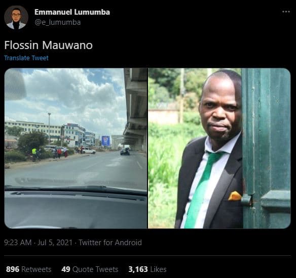 Emmanuel lumumba e_lumumba flossin mauwano translate tweet 9.23 am . jul 5, twit