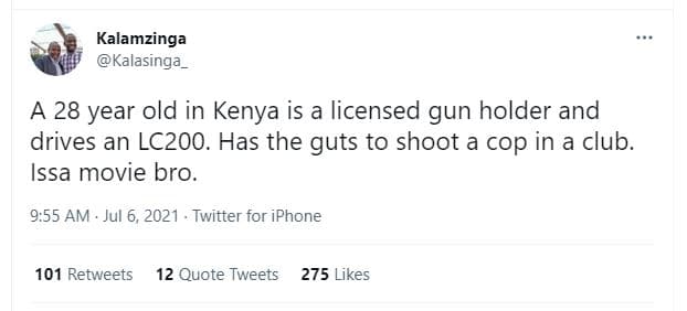 Kalamzinga kalasinga _ a 28 year old in kenya is a licensed gun holder and drive