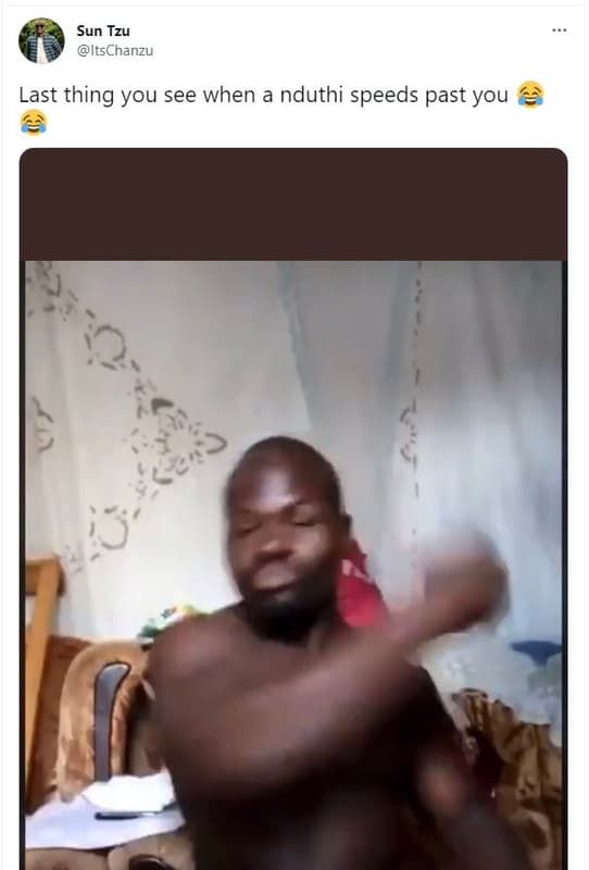 Sun tzu itschanzu last thing you see when a nduthi speeds past you