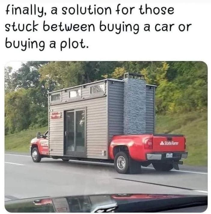 Finally a solution for those słuck bełween buying a car or buying a plot. stater
