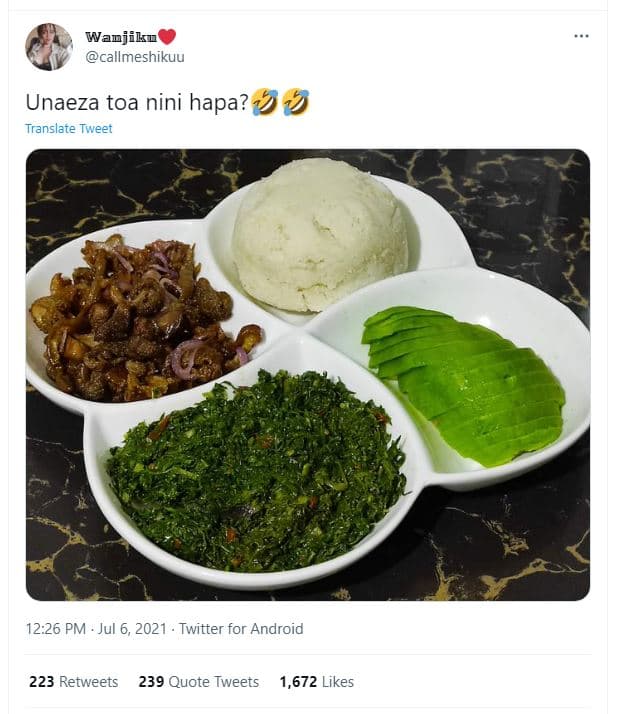 Wapjiku callmeshikuu unaeza toa nini hapa? 9 translate twveet 12.26 pm jul 6, tw