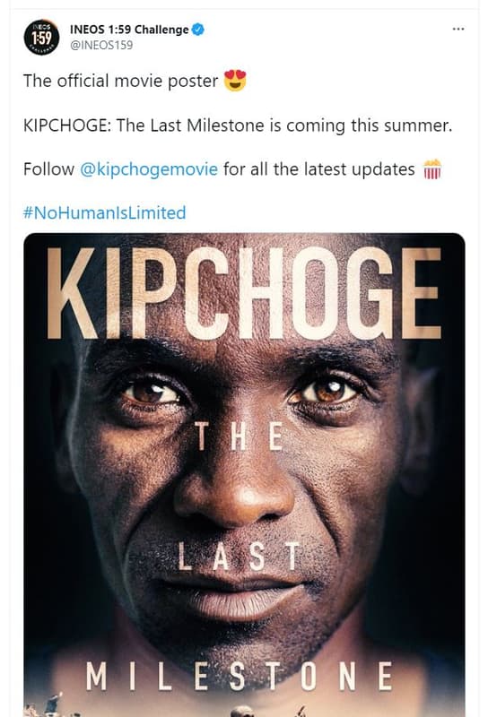 Ineos 159 challenge 159 ineos159 the official movie poster kipchoge the last mil