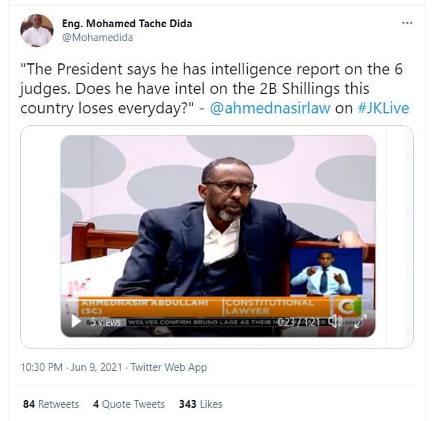Eng mohamed tache dida mohamedida 'the president says he has intelligence report