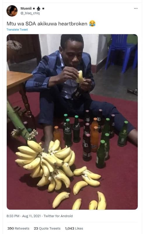 Muenii blaq_chiq mtu wa sda akikuwa heartbroken translate tweet 8.33 pm aug 11,