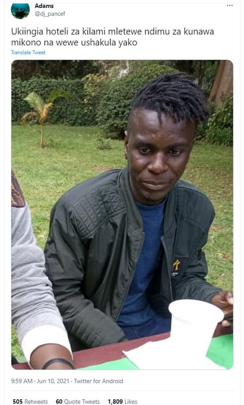 Adams dj_pancef ukiingia hoteli za kilami mletewe ndimu za kunawa mikono na wewe