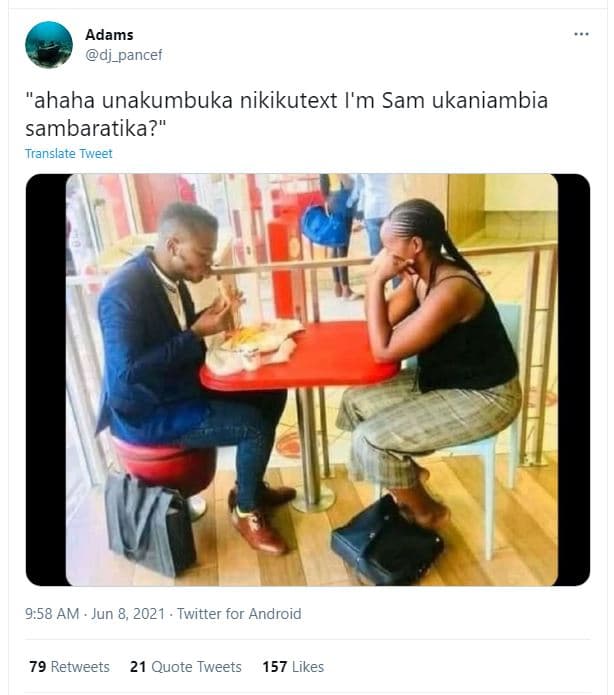 Adams dj_pancef ahaha unakumbuka nikikutext l'm sam ukaniambia sambaratika? tran