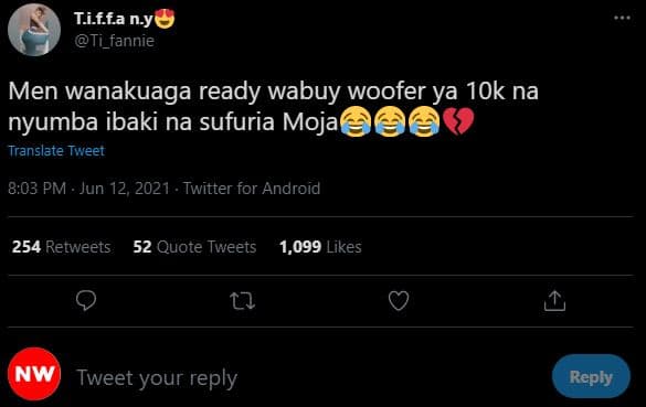 Tiffa ny ti_fannie men wanakuaga ready wabuy woofer ya 1ok na nyumba ibaki na su