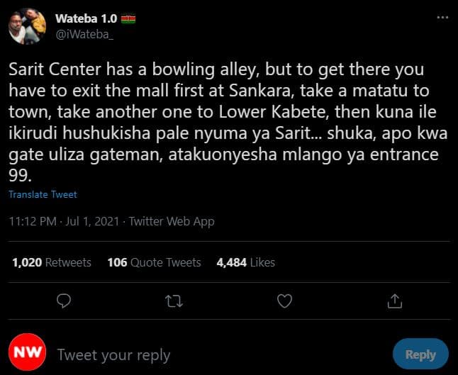 Wateba 1.0 iwateba _ sarit center has a bowling alley but to get there you have