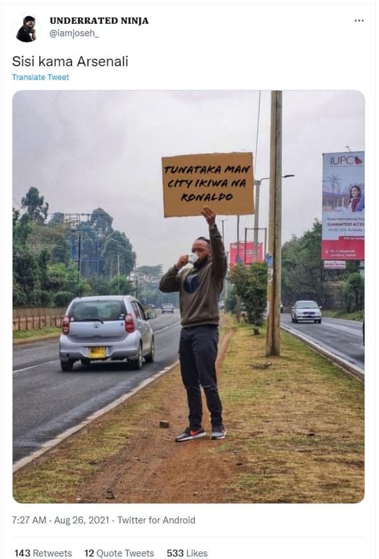 Underrated ninja iamjosen _ sisi kama arsenali translate tweer iupci tunataka ma