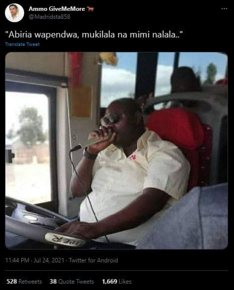 Ammo givememore madridsta858 'abiria wapendwa, mukilala na mimi nalala. wanslat