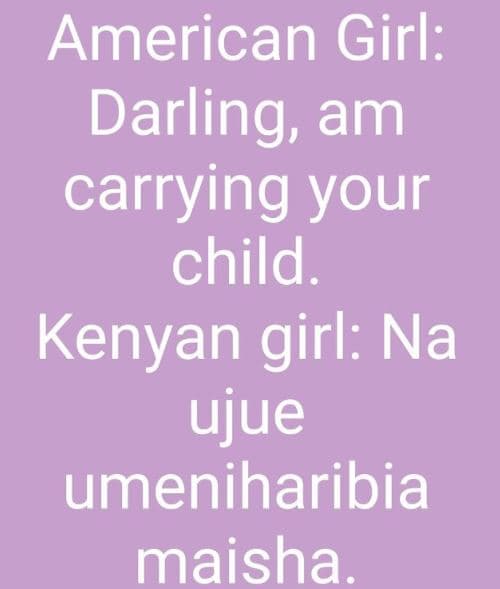 American girl darling am carrying your child kenyan girl na ujue umeniharibia ma