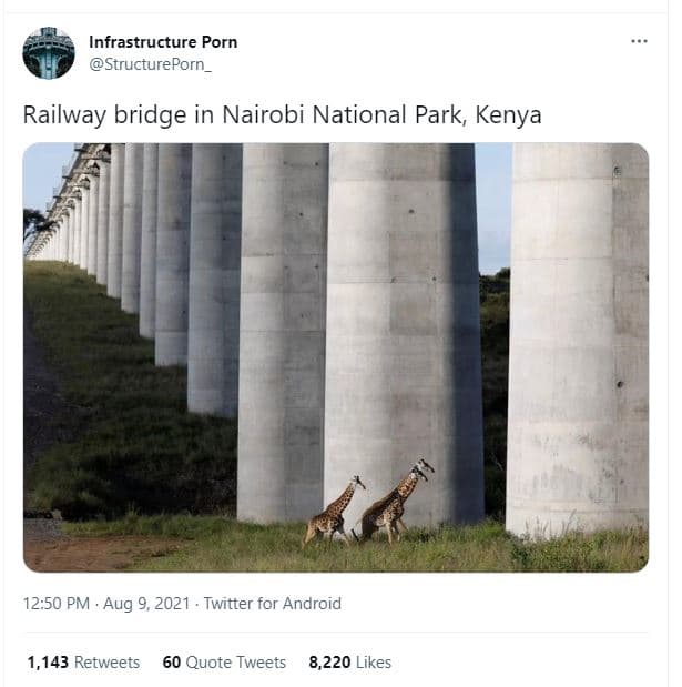 Infrastructure porn structureporn railway bridge in nairobi national park, kenya