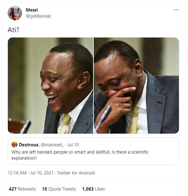 Messi gidikariuki ati? dextrous mainneli_ . jul 10 why are left handed people s0