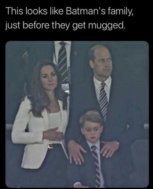 This looks like batman 's family just before they get mugged.