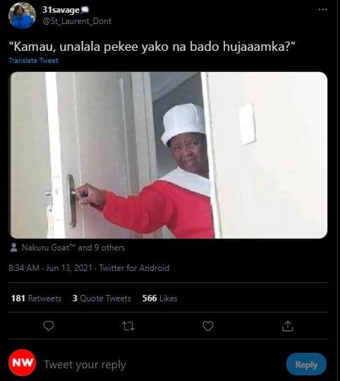 3isavage st_laurent_dont kamau unalala pekee 'yako na bado hujaaamka? translate