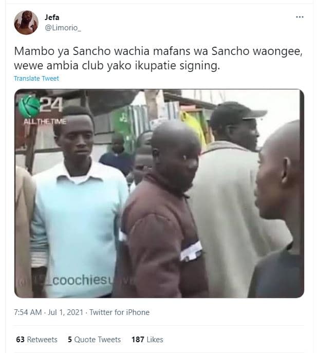 Jefa limorio _ mambo ya sancho wachia mafans wa sancho waongee wewe ambia club y