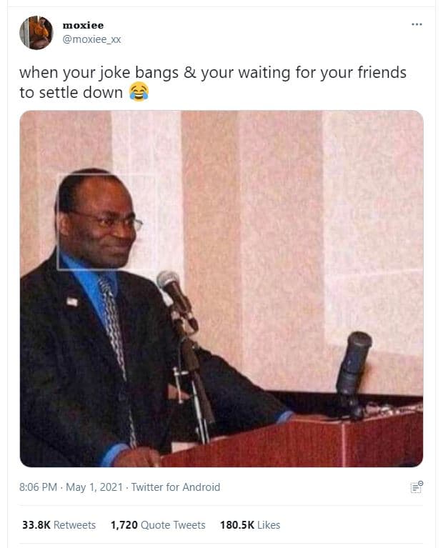 Moxiee moxlee_xx when your joke bangs your waiting for your friends to settle do