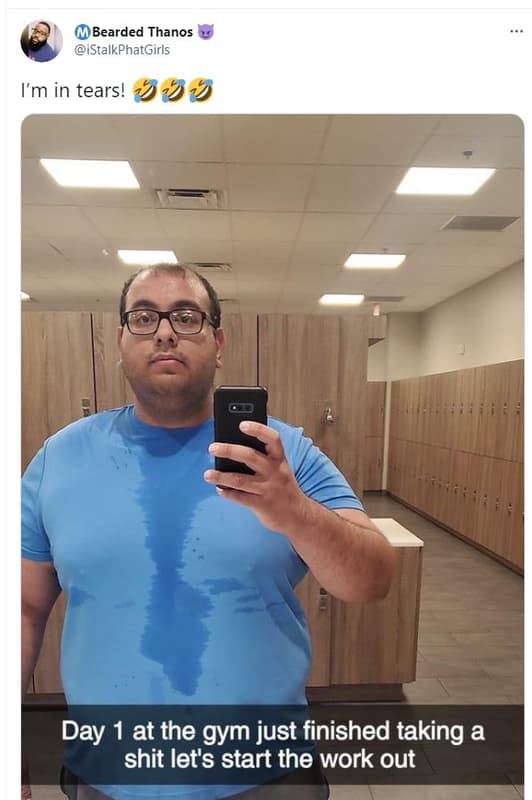 Bearded thanos istalkphatgirls im in tears! 040 day 1 at the gym just finished t