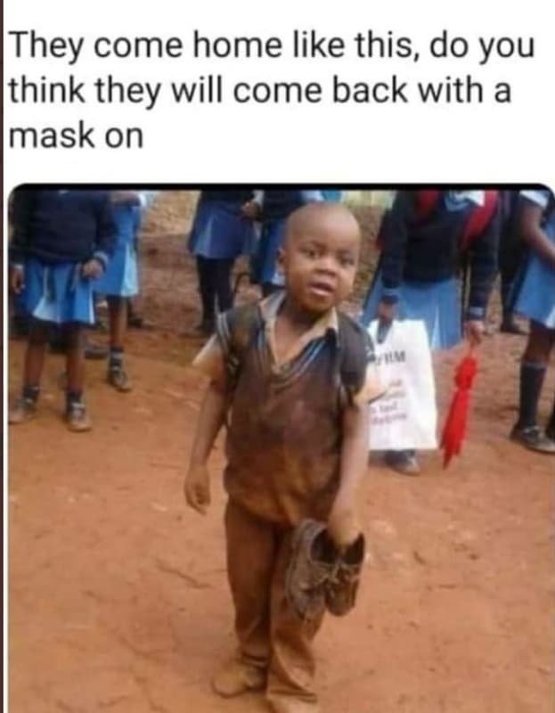 They ' come home like this, do you ithink they will come back with a mask on