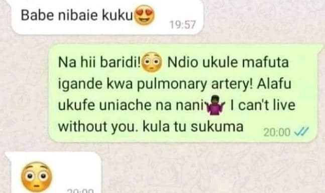 Babe nibaie kuku 19.57 na hii baridi! ndio ukule mafuta igande kwa pulmonary art
