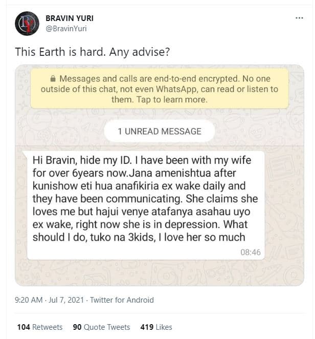 Bravin yuri bravinyuri this earth is hard. any advise? messages and calls are en