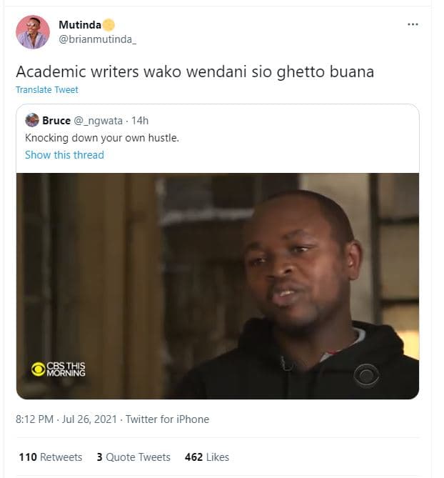 Mutinda brianmutinda_ academic writers wako wendani sio ghetto buana translate t