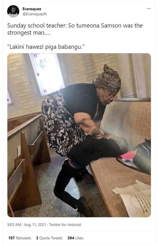 Evansquez evansquezn sunday school teacher so tumeona samson was the strongest m