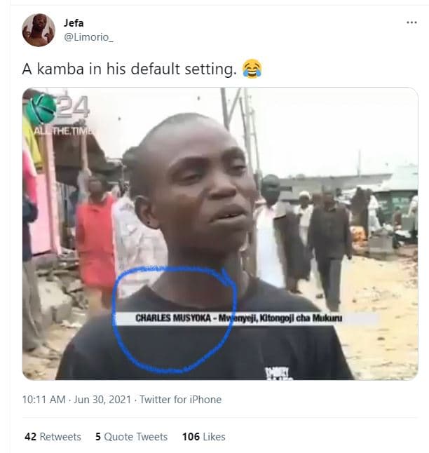 Jefa limorio_ kamba in his default setting. thetini charles musyoka kltongoll ch