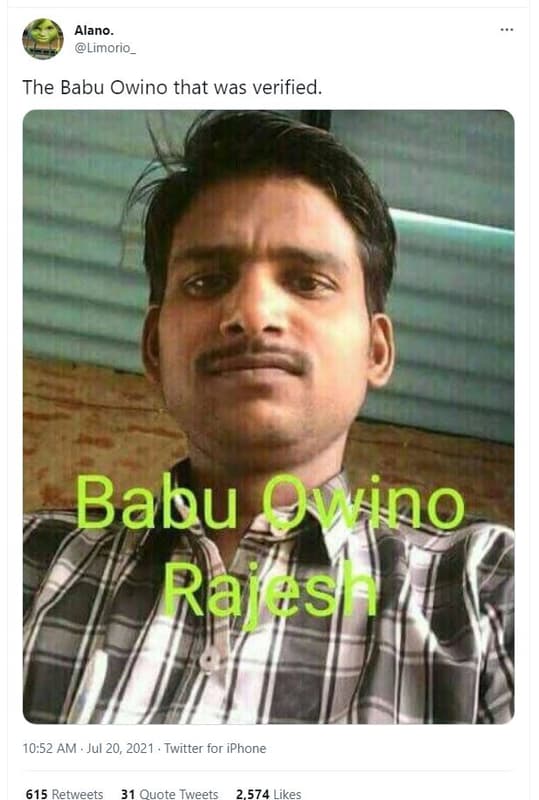 Alano_ limorio_ the babu owino that was verified. babu owino raiesi 10.52 am jul