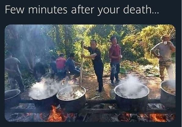 Few minutes after your death.