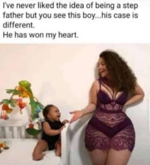 Ive never liked the idea of being a step father but you see this boy. his case i