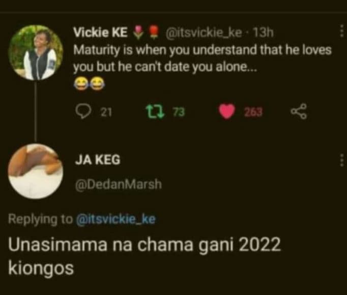 Vickie ke itsvickie_ke 13h maturity is when you understand that he loves you but