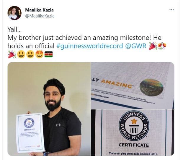 Maalika kazia maalikakazia yall . my brother just achieved an amazing milestone!