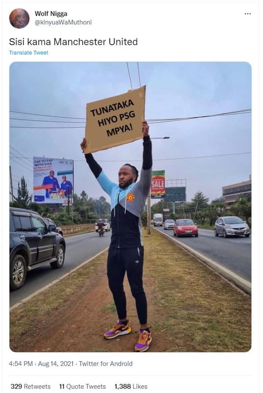 Wolf nigga kinyuawamuthoni sisi kama manchester united translate tweet sale 4.54