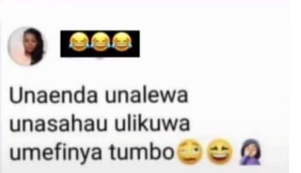 Unaenda unalewa unasahau ulikuwa umefinya tumbo