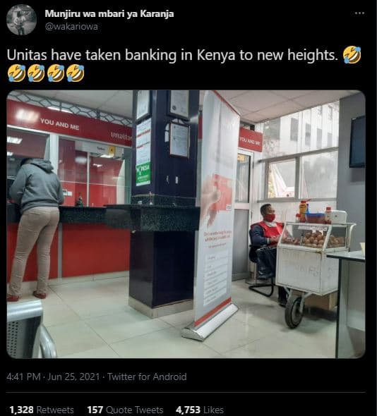 Munjiru wa mbari ya karanja wakariowa unitas have taken banking in kenya to new