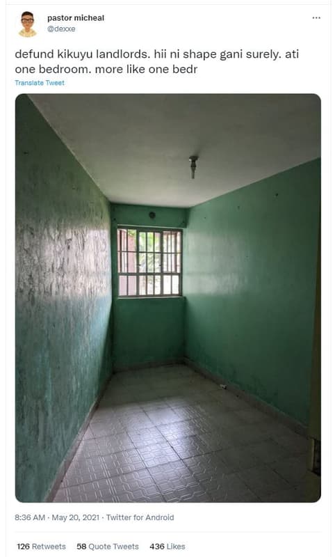 Pastor micheal aexxe defund kikuyu landlords. hii ni shape gani surely. ati one