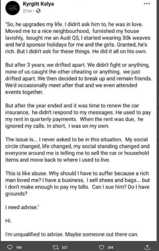 Kyrgitt kalya 2im so,he upgrades my life didnt ask him to he was in love moved m