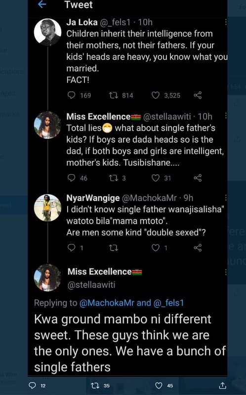 Tweet ja loka _fels1 10h children inherit their intelligence from their mothers,