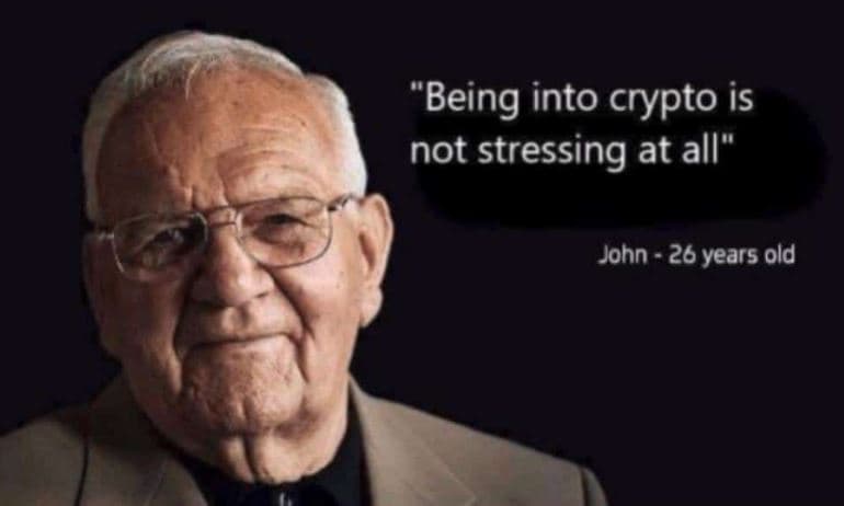 'being into crypto is not stressing at all john 26 years old