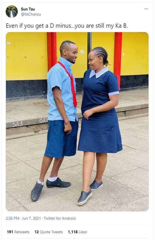 Sun tzu itschanzu even if you get a d minus_you are still my ka b. 2.36 pm jun 7