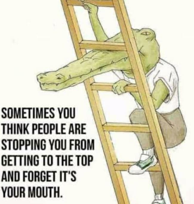 Sometimes you think people are stopping you from getting to the top and forget i