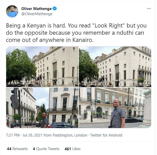 Oliver mathenge olivermathenge being a kenyan is hard. you read 'look right but
