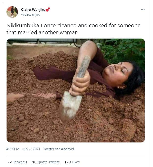 Claire wanjiru dewanjıru nikikumbuka once cleaned and cooked for someone that ma