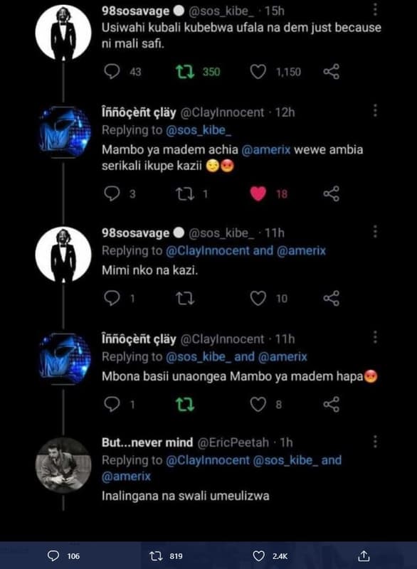 98sosavage sos_kibe 15h usiwahi kubali kubebwa ufala na dem just because ni mali