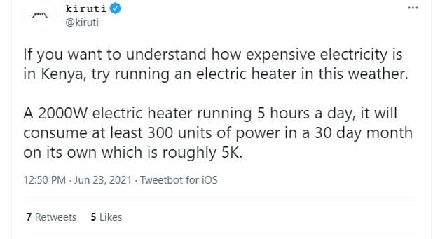 Kiruti kiruti if you want to understand how expensive electricity is in kenya tr