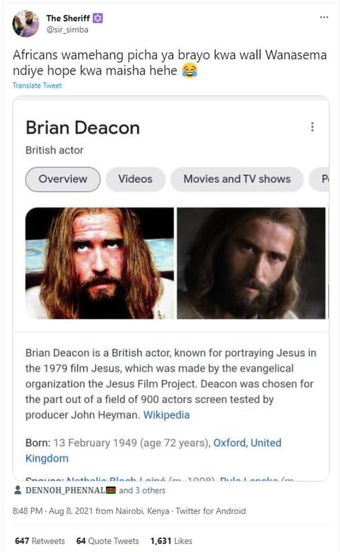 The sheriff sir_simba africans wamehang picha ya brayo kwa wall wanasema ndiye h